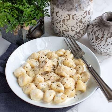 Potato Gnocchi With Gorgonzola Cream Sauce