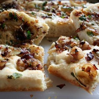 Onion And Guanciale Focaccia