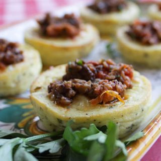 Herbed Goat Cheese Mini Flans
