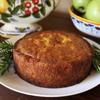 Rustic Apple Cake With Rosemary Syrup