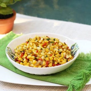 Sweet Corn With Peppers And Onions