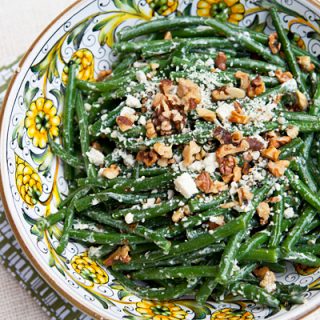 Green Beans With Blue Cheese & Toasted Walnuts