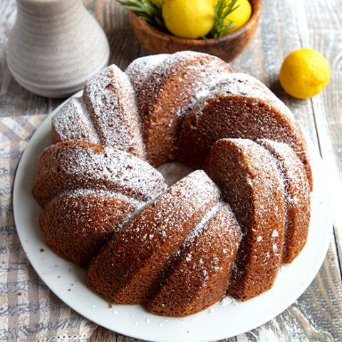 Rustic Semolina Lemon & Rosemary Cake