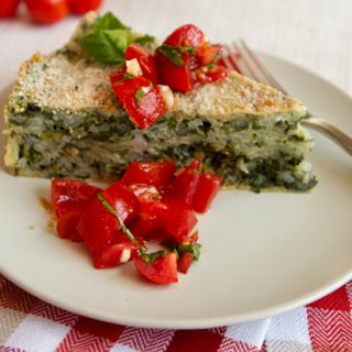Spinach & Rice Crustless Pie
