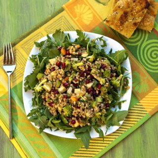 Farro Salad With Broccoli, Apples & Pomegranate Arils