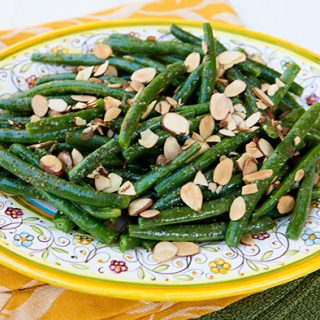 Green Beans With Mustard Vinaigrette & Toasted Almonds