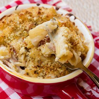 End Of Season Pasta Bake {Pasta al Forno con Quattro Formaggi e Guanciale}