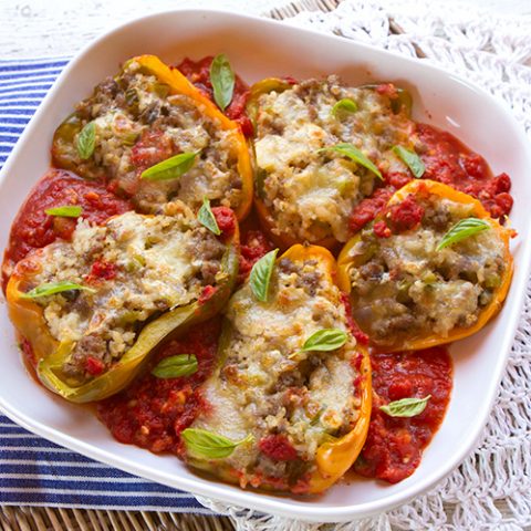 Sausage And Rice Stuffed Peppers