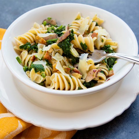 Pasta With Broccoli Rabe, Peppered Bacon, & Breadcrumbs