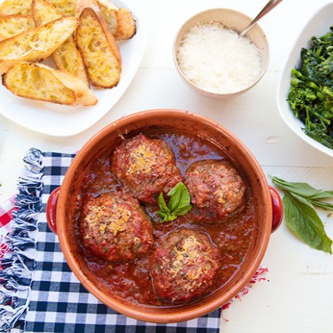 Gigantic Meatballs For National Meatball Day {Polpettone}