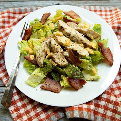 Grilled Chicken Caesar Salad {Low Carb}