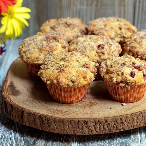 Cinnamon Sugar Rhubarb Muffins