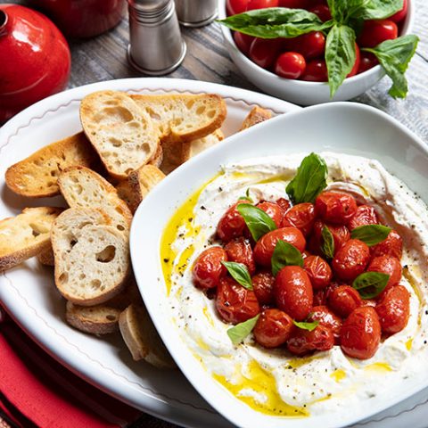 Whipped Ricotta Cheese Spread With Roasted Tomatoes