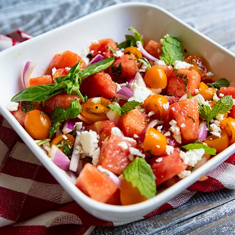 Watermelon Tomato Salad