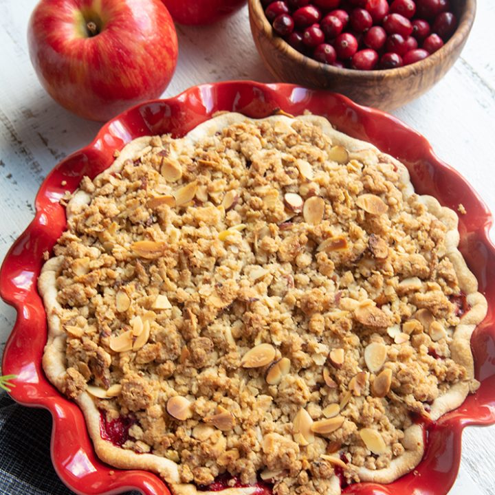 Cranberry Apple Crumb Pie