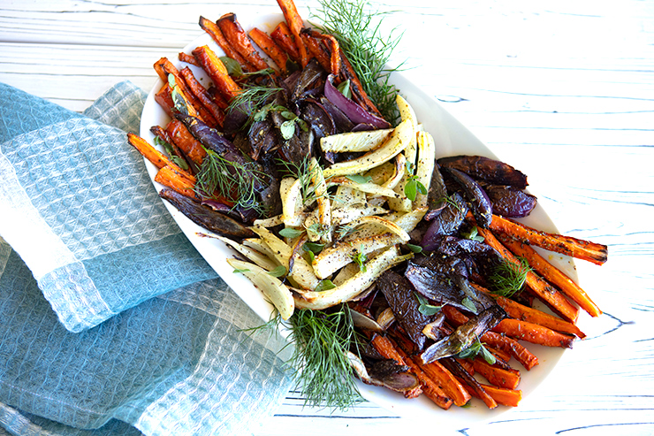 Roasted Carrots, Fennel, & Red Onion